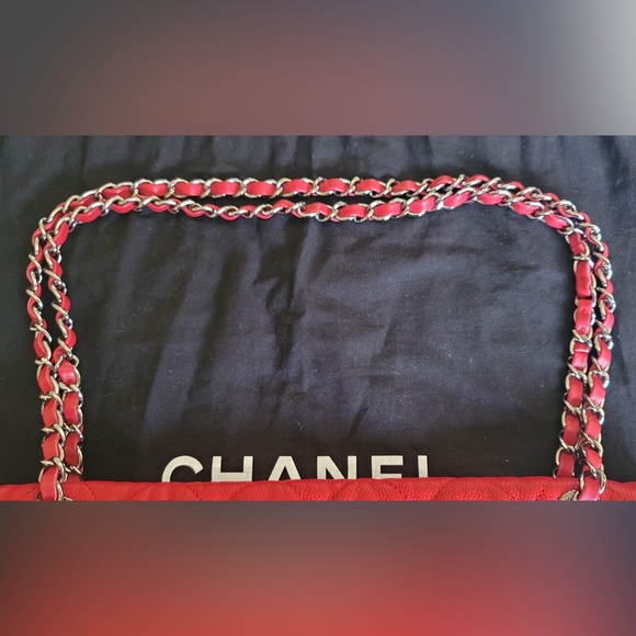 Chanel French Riviera Quilted Large Flap Bag Caviar Red with Gun Metal Hardware - Picture 17 of 17